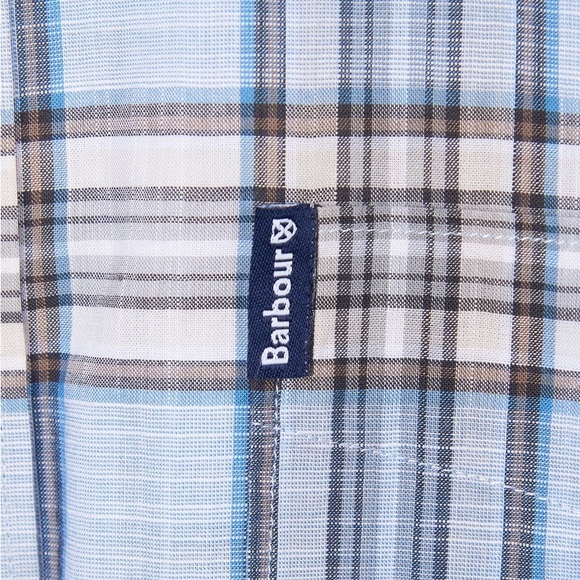 🔥❤️🔥Barbour Stone Highland Check 26 Shirt Size S/M🔥❤️🔥 - Picture 5 of 6